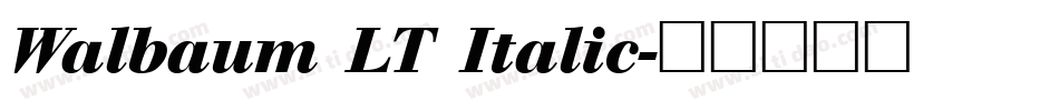 Walbaum LT Italic字体转换